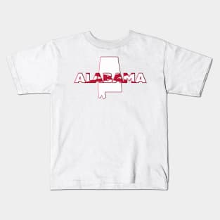 Alabama Colored State Letters Kids T-Shirt